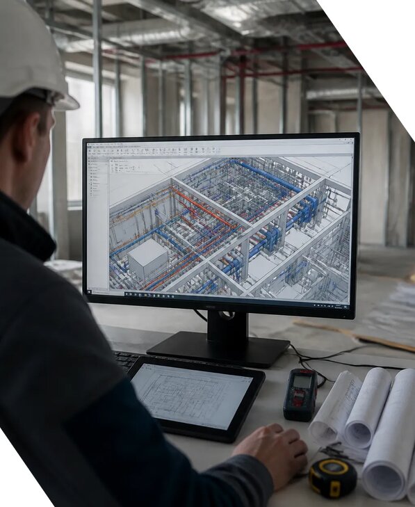 Создание BIM модели инженерных сетей для объектов в Сосновоборске